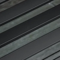 Outsunny 2-Seater Garden Bench Outdoor Bench with Inclined Backrest Slatted Seat Comfortable Armrests Steel Frame Cast Iron 128 x 58.5 x 85 cm Black(m-6)