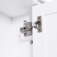 HOMCOM Armário de banheiro com 3 níveis abertos 1 porta 53x14,5x50,5 cm Branco(m-8)