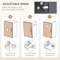 HOMCOM Freestanding Kitchen Cupboard, 4-Door Storage Cabinet with Adjustable Shelves, Modern Kitchen Pantry for Dining Room, 170cm, Grey Wood Effect(m-8)