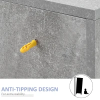 kleankin Under Sink Cabinet, Bathroom Vanity Unit, Storage Cupboard with Adjustable Shelves, White and Grey(m-6)