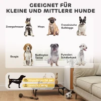 PawHut Erhöhtes Hundebett klappbar Haustierbett, Outdoor Hundeliege mit Netzdesign Kaffee Oxford 75 x 51 x 18 cm(m-8)