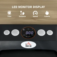 HOMCOM Foldable Walking Treadmill, with LED Display and Wheels, for Home, Office, Fitness Studio, Orange(m-5)