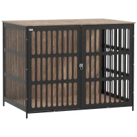 PawHut Dog Crate Furniture with Anti-Chew Resistant Mesh, Anti-Escape Single Door, for Extra Large Dogs, 118 x 80 x 92 cm(m-1)