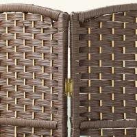 HOMCOM Paravent intérieur en bois 4 panneaux séparateur de pièce pliable pour salon chambre 180 x 180 cm marron(m-7)