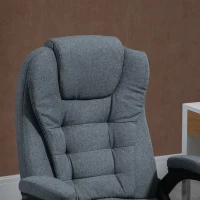 Vinsetto Fauteuil de bureau chaise pour ordinateur ergonomique dossier inclinable assise pivotant hauteur réglable accoudoir rembourré gris(m-13)