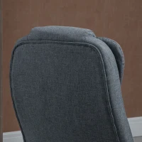 Vinsetto Fauteuil de bureau chaise pour ordinateur ergonomique dossier inclinable assise pivotant hauteur réglable accoudoir rembourré gris(m-12)