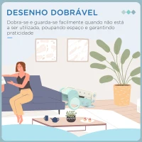 AIYAPLAY Escorrega para Crianças Dobrável com 3 Degraus Antiderrapantes para Interior Carga Máxima 30 kg 120x53x53 cm Verde Claro(m-5)