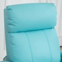 HOMCOM Fotoliu de Masaj cu 8 Moduri și 5 Intensități, Suport pentru Picioare și Telecomandă, 68x88x98 cm, Albastru(m-8)