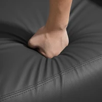 HOMCOM Fauteuil de Relaxation et Massage électrique avec Inclinaison Manuelle Dossier Repose-Pied réglable revêtement synthétique Noir(m-9)