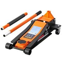 HOMCOM 2.5 Ton Hydraulic Low-Profile Floor Jack, with 7.5-47cm Lifting Range, Wheels, Orange(m-11)