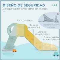 AIYAPLAY Tobogán para Niños Plegable Tobogán Infantil para Niños de 18-36 Meses con 3 Peldaños Antideslizantes 120x53x53cm Verde(m-4)
