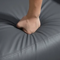 HOMCOM Sillón de Masaje Reclinable con Mando a Distancia Bolsillo Lateral y Temporizador Tapizado en PU 68x88x98 cm Gris(m-9)