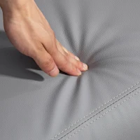 HOMCOM Poltrona Relax Massaggiante con Telecomando e 8 Programmi, Reclinazione e Poggiapiedi, Grigio Chiaro(m-9)