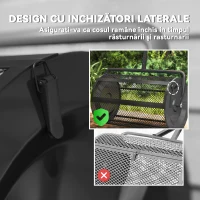 Outsunny Răspânditor Compost de 75L cu Mâner Reglabil în Formă de T din Metal Negru(m-5)