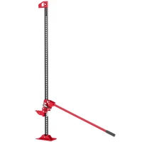HOMCOM Farmjack Krik 135 cm 3000 kg Capaciteit Offroad Winch van Staal Rood+Zwart(m-10)