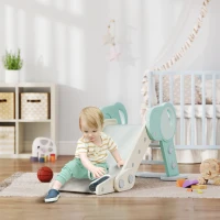 AIYAPLAY Rutsche für Kleinkinder, klappbar, Indoor, rutschfeste Stufen, erhöhter Sicherheitsrand, grün(m-2)