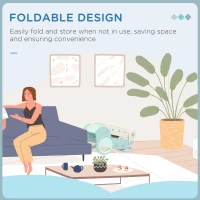 AIYAPLAY Foldable Kids Slide, Freestanding Baby Slide, for Ages 1.5-3 Years, Grey & Green(m-5)