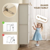 HOMCOM 176.5 cm Tall Pantry Cupboard with Motion Sensor LED Light - White(m-7)