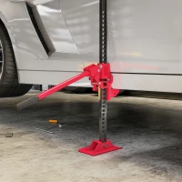 HOMCOM 3 Tonne Farm Jack, 33" High Lift Jack for 4x4 Tractors Trucks Agricultural Lifting, Red(m-9)