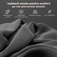 HOMCOM Set de 2 Scaune din Catifea cu Picioare Metalice, Spătar Curbat și Șezut Căptușit, 45x57x86 cm, Gri(m-5)