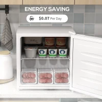 HOMCOM 35L Mini Freezer, -24℃ to -14℃ Temperature - White(m-9)