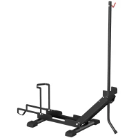 SPORTNOW Suporte de Chão para Bicicletas Vertical e Horizontal com Altura Ajustável para Rodas de 20"-29" e 700c 75x41x71-81 cm Preto(m-1)