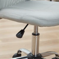Vinsetto Office Chair, Armless Desk Chair, Adjustable Computer Swivel Chair with Rolling Wheels and Mesh Back for Home Work Study, Grey(m-9)