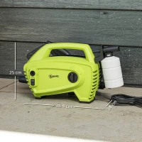 Outsunny 1600W 130-Bar Pressure Washer - Green(m-3)