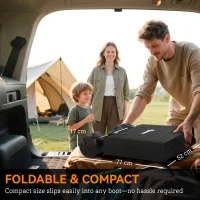 Outsunny Folding Steel Frame Garden Storage Cart, with Wheels and Handle - Black(m-6)