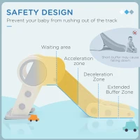 AIYAPLAY Foldable Kids Slide, Freestanding Baby Slide, for Ages 1.5-3 Years, Grey & Beige(m-4)