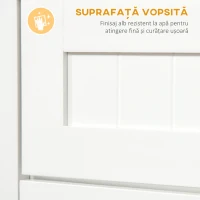 HOMCOM Dulap Bucătărie pentru Cuptor cu Microunde cu Sertar și Dulap 2 Uși Alb(m-6)