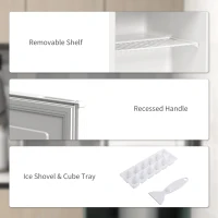 HOMCOM 35L Mini Freezer, -24℃ to -14℃ Temperature - White(m-7)