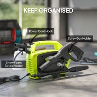 Outsunny 1600W 130-Bar Pressure Washer - Green(m-7)