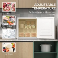 HOMCOM 35L Mini Freezer, -24℃ to -14℃ Temperature - White(m-4)