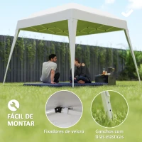 Outsunny Toldo de Substituição para Tenda 3x3m Teto de Reposição para Tenda Dobrável de Jardim em Tecido Oxford com Proteção UPF 50+ Branco(m-5)