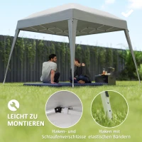 Outsunny Pavillon-Ersatzdach, Ersatzplane für 3 x 3 m Gartenpavillon, Gartenzeltdach-Ersatz, UPF50+, Oxford-Stoff, Hellgrau(m-5)