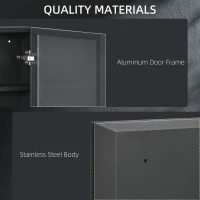 kleankin Bathroom Cabinet with Mirror, Wall Mounted Bathroom Mirror Cabinet with Storage Shelves, 40 x 12 x 60 cm, Black(m-8)