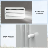 Outsunny Casuta Gradina Gri 277×191×192 cm – Din Lamiera de Fier(m-7)