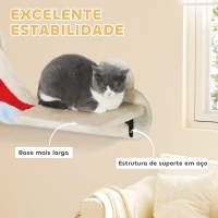 PawHut Conjunto de Prateleiras de Escalada para Gatos de 6 Peças com Rede Plataformas Escadas Tábua de Arranhar e Poste de Sisal Bege(m-6)