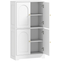 HOMCOM 4-Door Kitchen Storage Cabinet with Adjustable Shelves - White