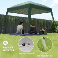 Outsunny Toldo de Substituição para Tenda 3x3m Teto de Reposição para Tenda Dobrável de Jardim em Tecido Oxford com Proteção UPF 50+ Verde(m-5)