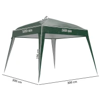 Outsunny Toldo de Substituição para Tenda 3x3m Teto de Reposição para Tenda Dobrável de Jardim em Tecido Oxford com Proteção UPF 50+ Verde(m-2)