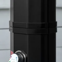 Outsunny Doccia Solare Riscaldata 55° per Esterno con Serbatoio da 35 Litri e Miscelatore, Nero(m-8)