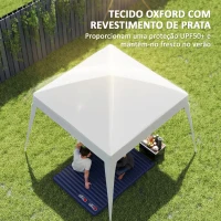 Outsunny Toldo de Substituição para Tenda 3x3m Teto de Reposição para Tenda Dobrável de Jardim em Tecido Oxford com Proteção UPF 50+ Branco(m-4)