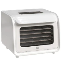 HOMCOM 35-70°C Six-Tray Food Dehydrator - White(m-1)