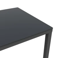 Juego de Muebles de Jardín para 4-5 Asientos 1 Mesa de Centro de Vidrio Templado Cómodos Cojines de Asiento y Almohadas Gris(m-6)
