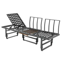 Ensemble de meubles de jardin 3 pièces, 2 canapés avec dossier réglable, coussins d'assise inclus, table réglable, Gris(m-12)