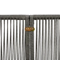 Ensemble de salon de jardin 5 pièces avec corde, pieds réglables, plateau de table en verre lisse, coussins de siège et de dossier inclus, Gris(m-7)