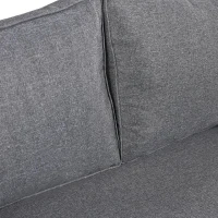 Ensemble de mobilier de jardin 4 pièces avec cadre en acier galvanisé, canapé 2 places, 2 fauteuils individuels, 1 table, Gris(m-7)