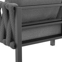 Juego de Muebles de Jardín con Sofá Esquinero y Tablero de Mesa de Vidrio Templado Incluye Cojines de Asiento y Respaldo Gris(m-7)